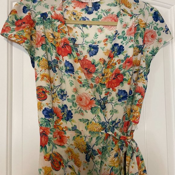 WAYF Oleander Wrap Midi Dress - Picture 2 of 6